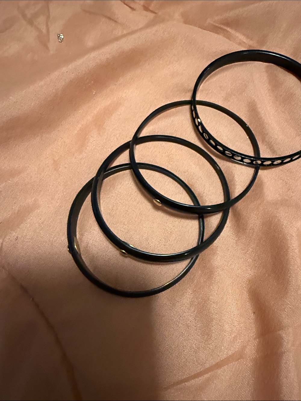 Alexis Bittar Black Stackable Bangle Bracelet Set